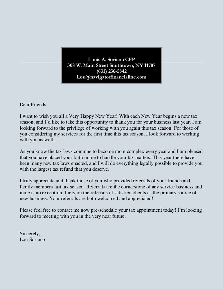 tax season thanks tax season letter to clients