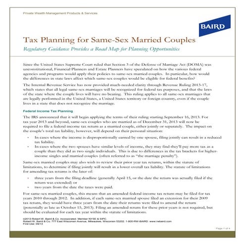Tax planning-for-same-sex-married-couples