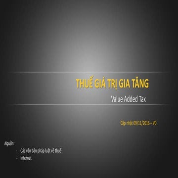 Thuế GTGT - VAT