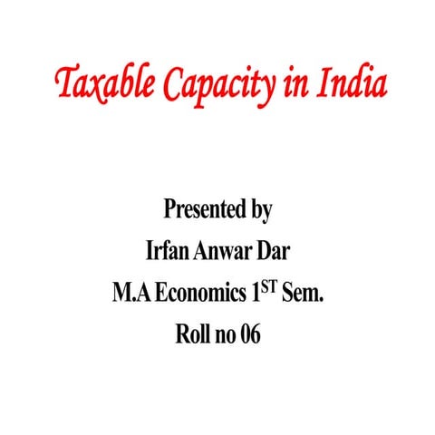 Taxable capacity