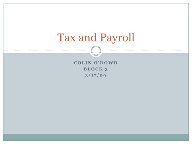 Tax And Payroll