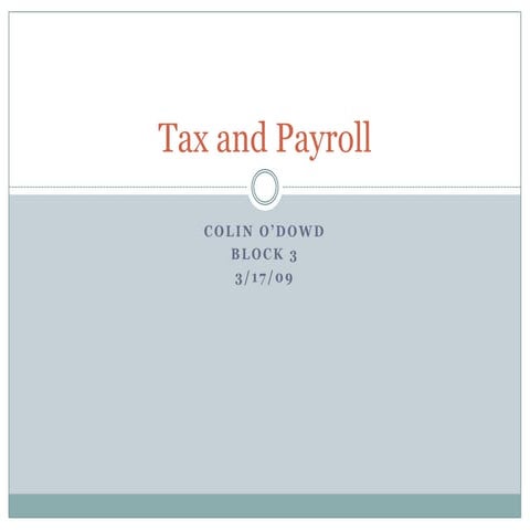 Tax And Payroll