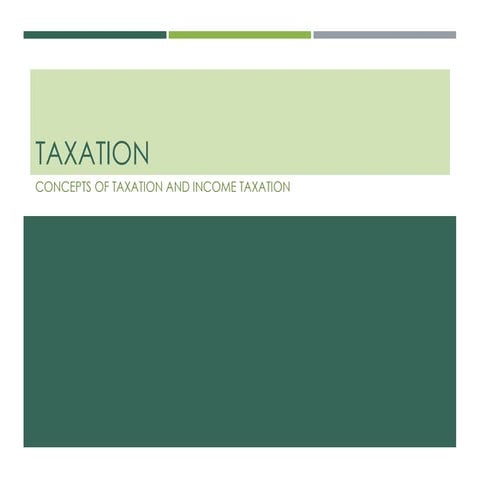 TAXATION