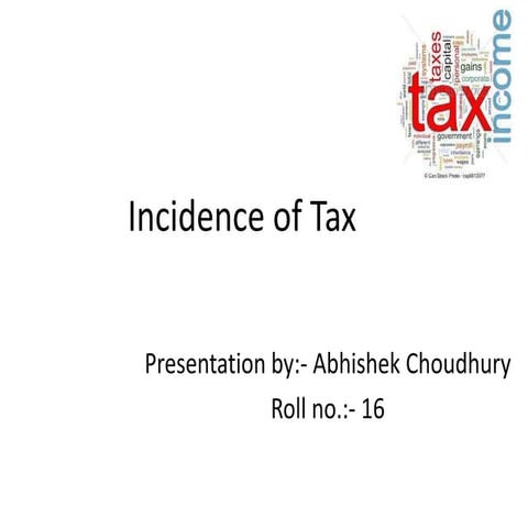 Incidence of Tax