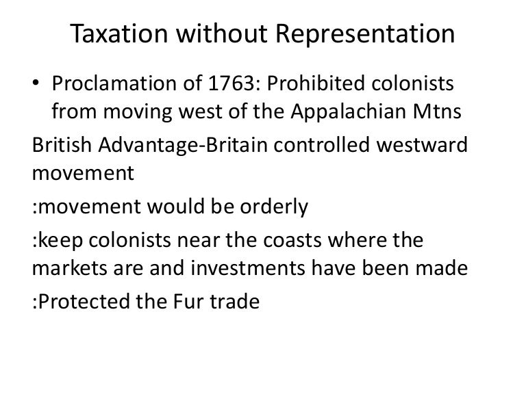 Taxation without representation
