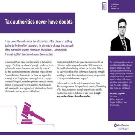 Tax authorities never have doubts