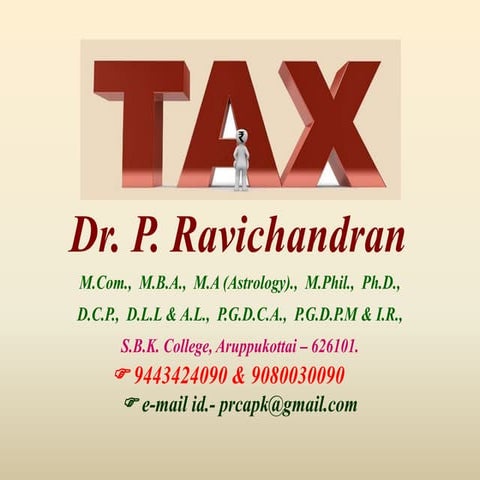 Basic concepts of Tax