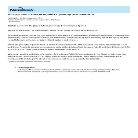 Comprehensive Overview of Jordan Public Schools' $34.99M Bond ...