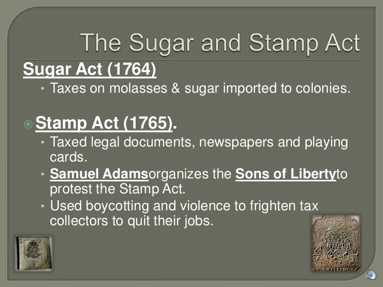 Taxes & stamp act with audio