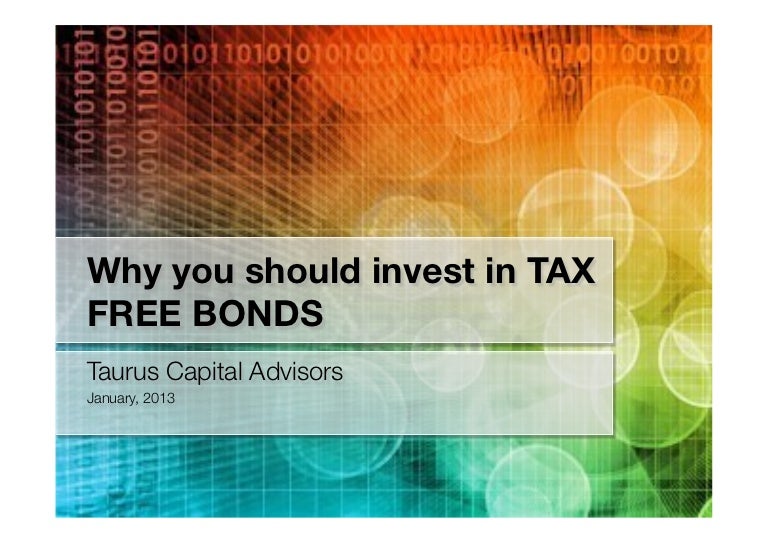 Tax free bonds 2013