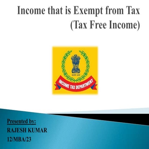 Income that is Exempt from Tax   