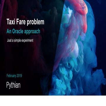 An Oracle approach to the Taxi Fare problem | ODP
