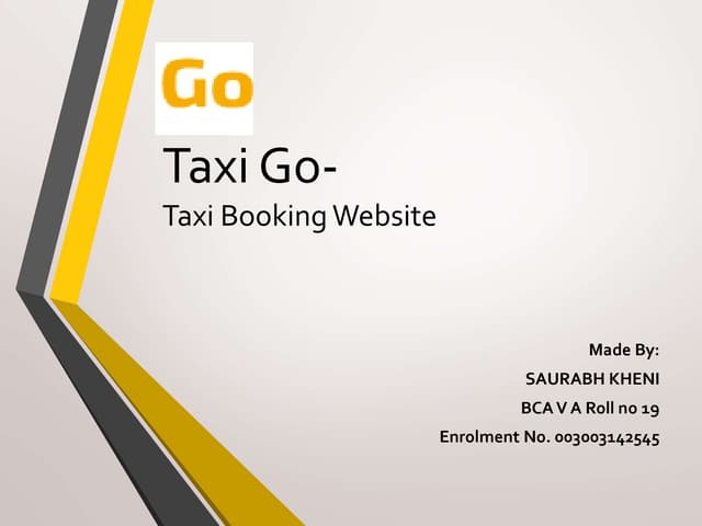 TAXI-GO (Taxi Booking System)