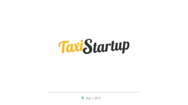 Taxi Startup Presentation for Taxi Company
