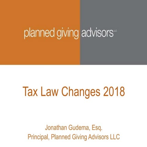 Tax Law Changes 2018