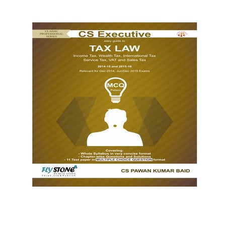 Tax law mcq for cs executive