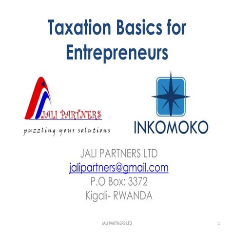 Rwandan Taxes | PPTX
