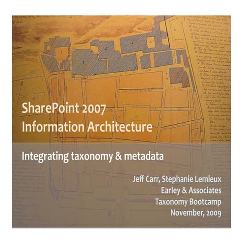 SharePoint Taxonomy and Metadata 11-19-09