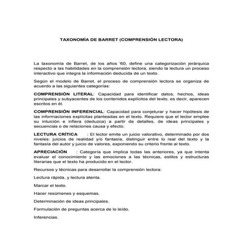 Taxonomía de barret