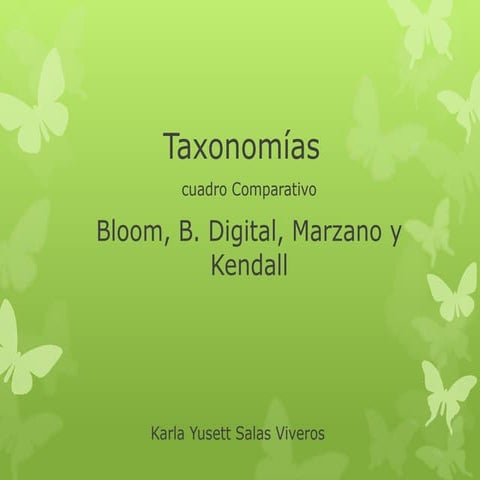 Taxonomías cuadro comparativo