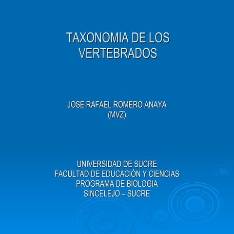 T A X O N O M I A  D E  L O S  V E R T E B R A D O S[1]