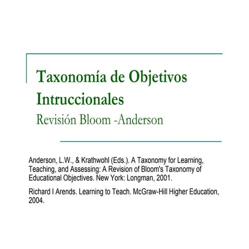 Taxonomia de bloom anderson | PDF
