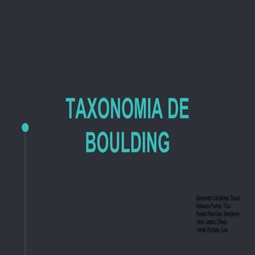 Taxonomia de Boulding