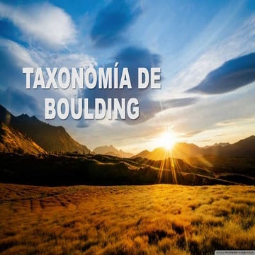 Taxonomía de boulding 