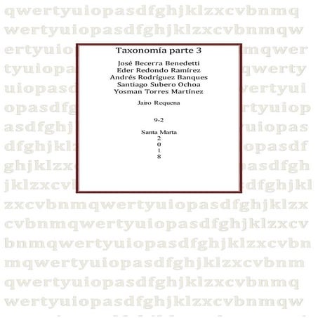 Taxonomia parte 3