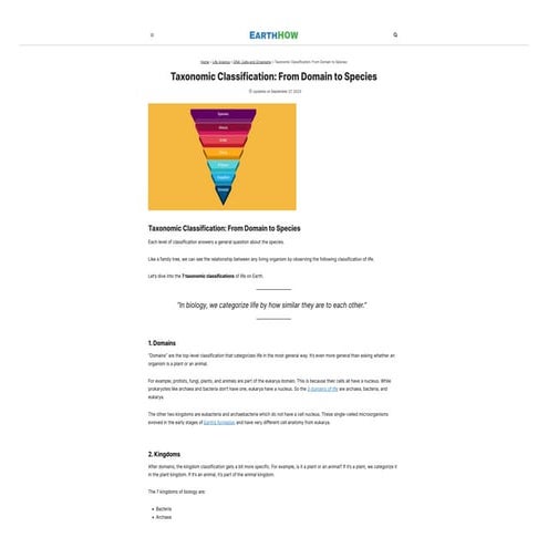 WHAT IS A DOMAIN IN THE TAXONOMIC CLASSIFICATION SYSTEM visual data 2