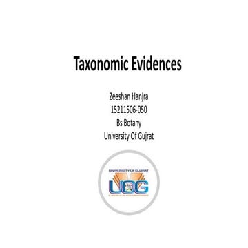 Taxonomic evidences