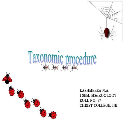 Taxonomic procedures