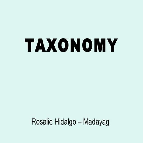 Taxonomy