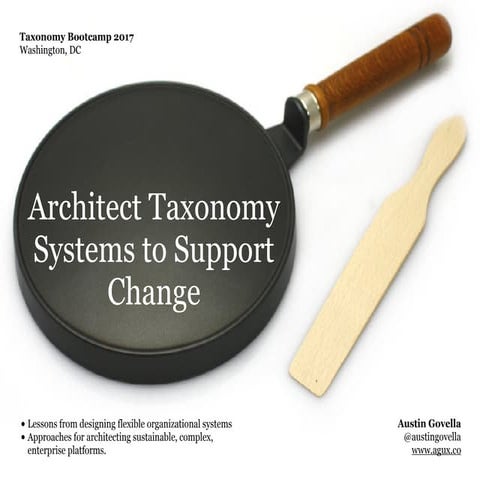 Architect Taxonomy Systems to Support Organizational Change