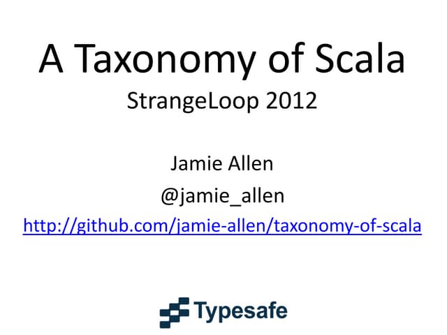 Taxonomy of Scala