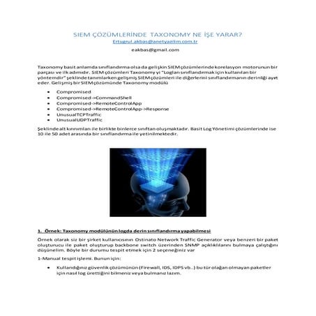 SIEM ÇÖZÜMLERİNDE TAXONOMY NE İŞE YARAR?