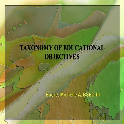 Taxonomy of educational objectives