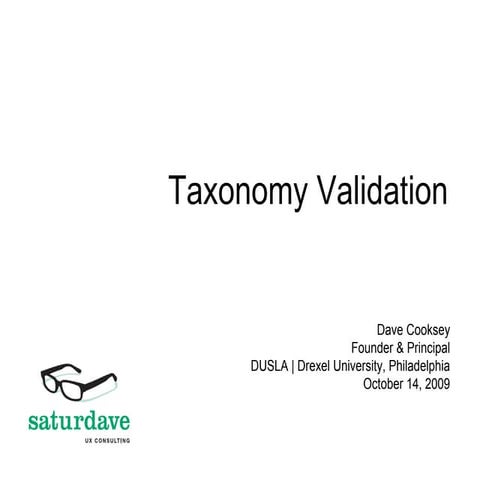 Taxonomy Validation