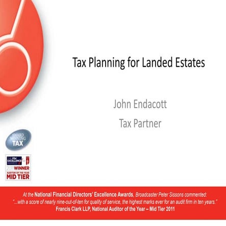 Tax Planning For Landed Estates