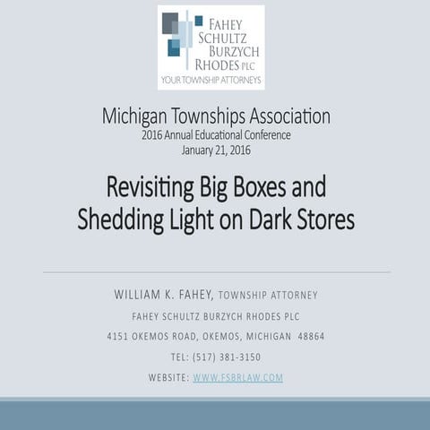 Tax Problems with Big Box Stores