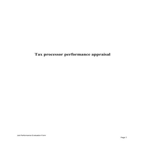 Invoice processor performance appraisal | DOC