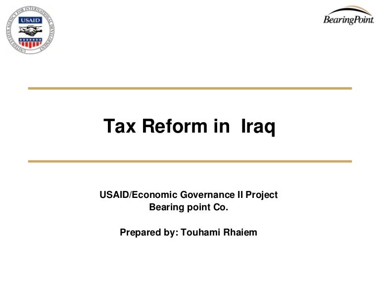 Tax reform in iraq
