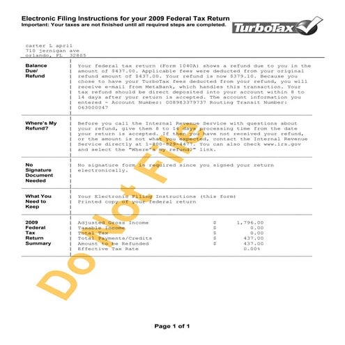 Tax return | PDF