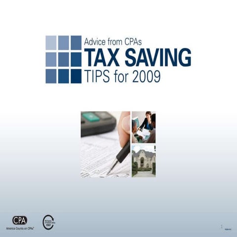 Tax Savings Tips for 2009