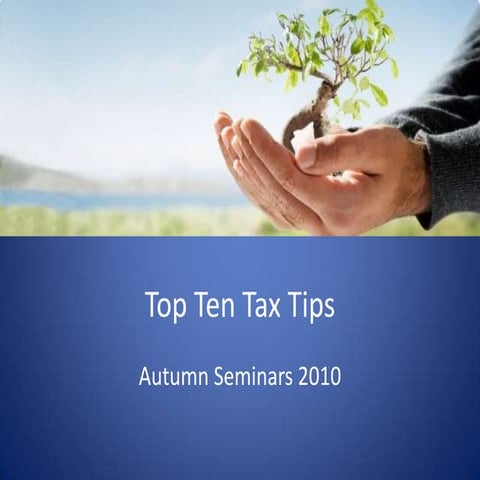 Tax tips nov 2010
