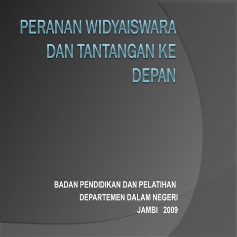 Tayang peranan wi dan tantangannya ddn 09-12-09