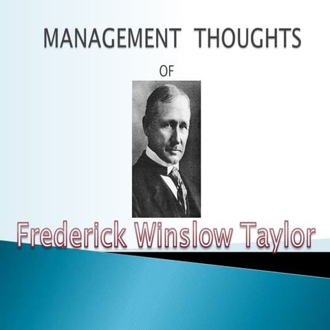 Taylor principles of scientific management | PPTX