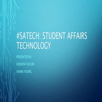 #SATECH: Student Affairs Technology