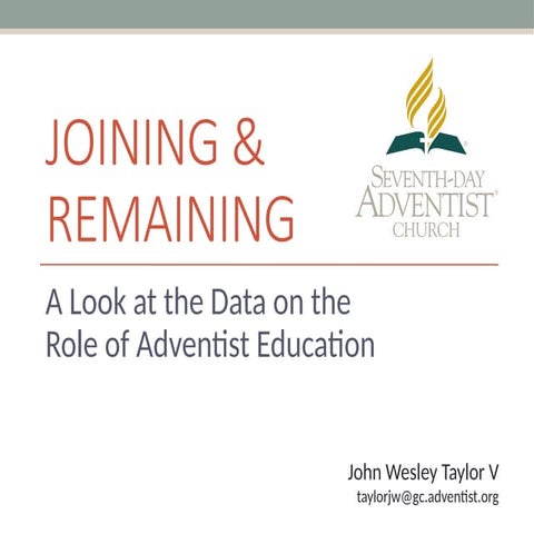 ADVENTIST EDUCATION POWERPOINT PRESENTATION | PPTX