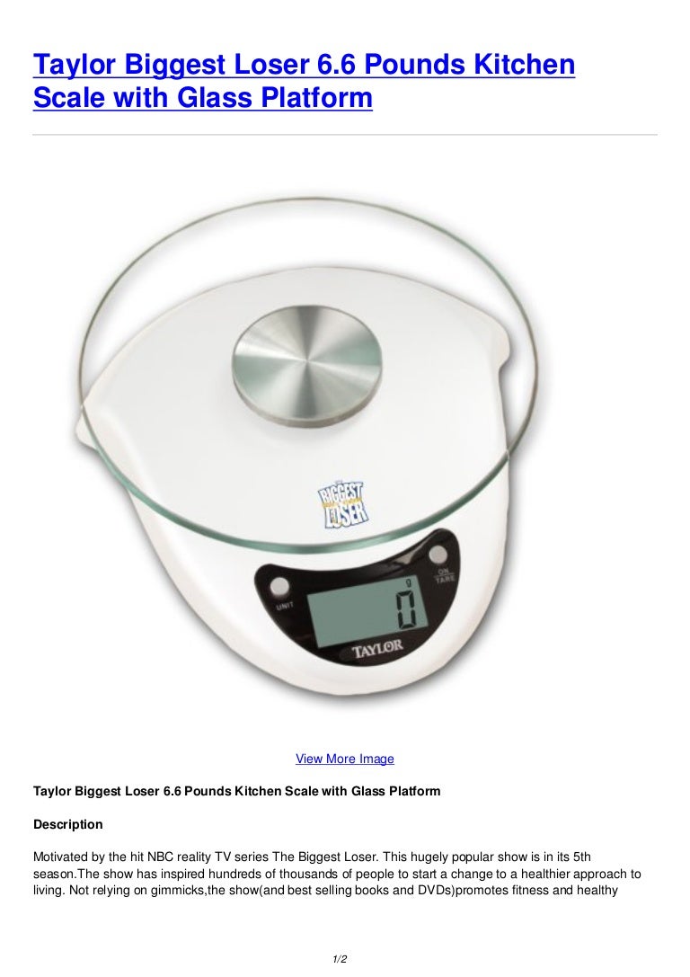 Taylor biggest loser 6.6 pounds kitchen scale with glass platform